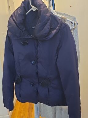 Kenneth Cole New York Puffer Coat with Funnel Collar